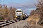 DL 3000 approaching the Tobyhanna Army depot siding, eastbound